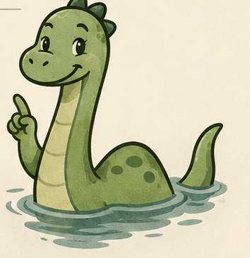 Purchy waving from the loch